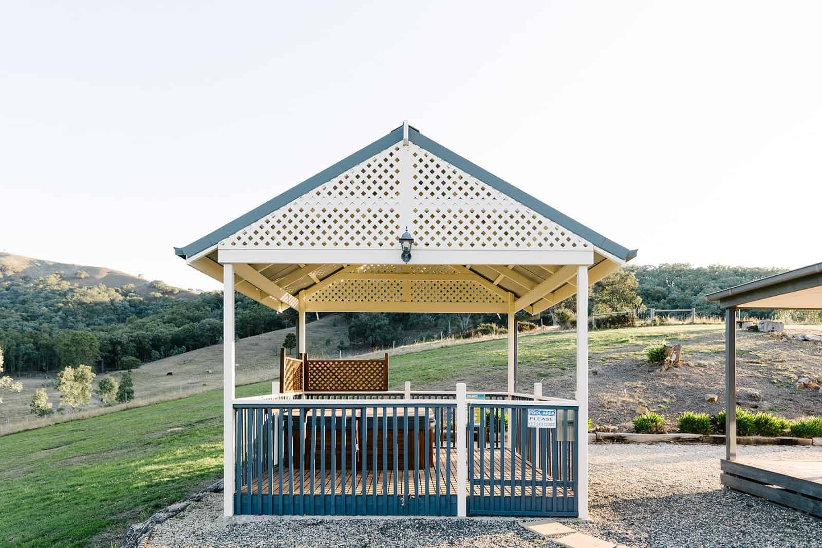 Covered BBQ area at Murrindindi Executive Retreat