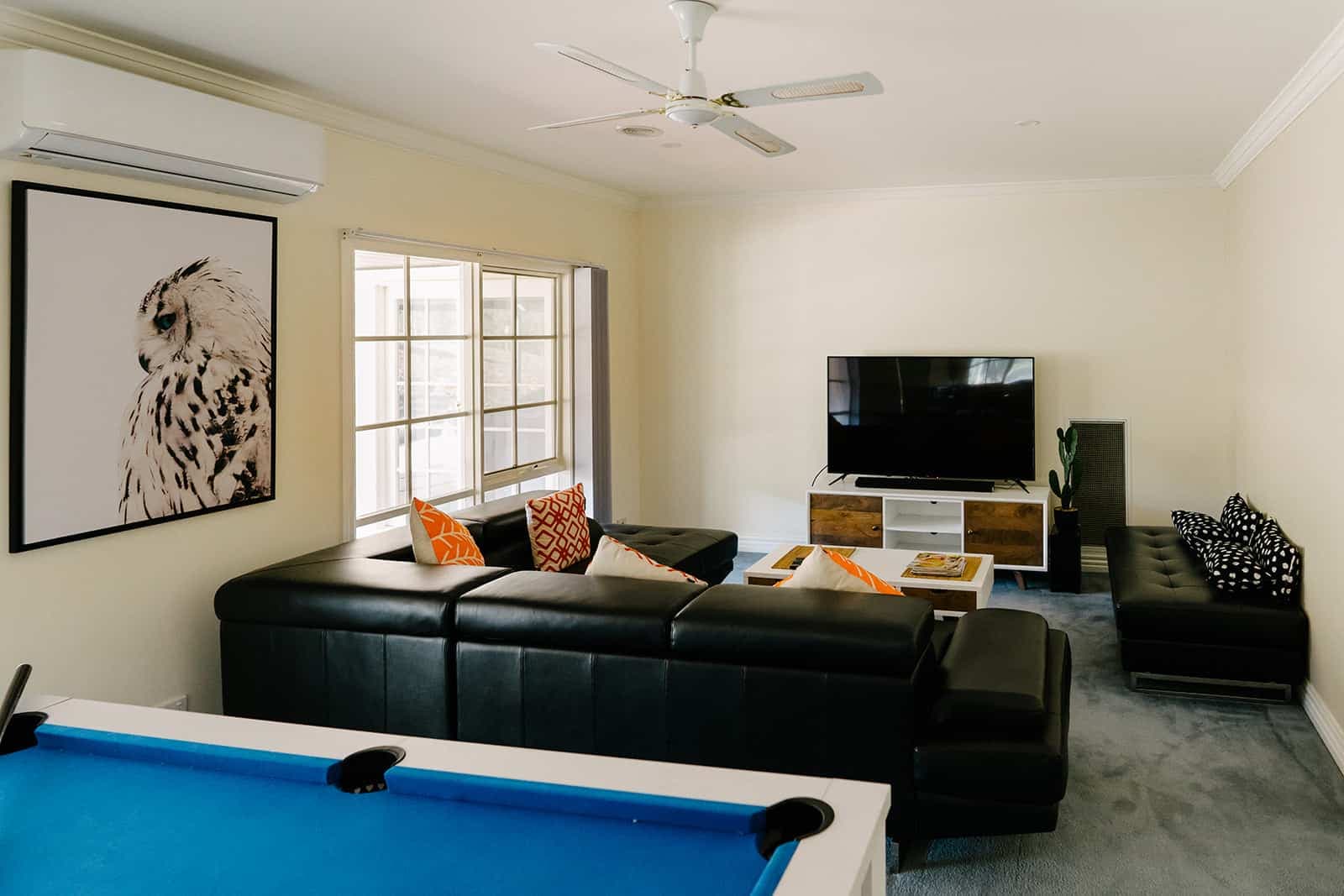 Entertainment facilities including DVD player and stereo at Murrindindi Retreat